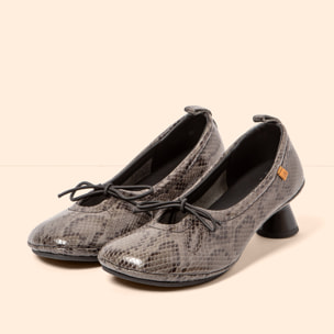 Sandalias con tacón N695 SNAKE GREY/ ALMA color Grey