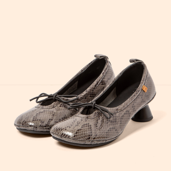 Sandalias con tacón N695 SNAKE GREY/ ALMA color Grey