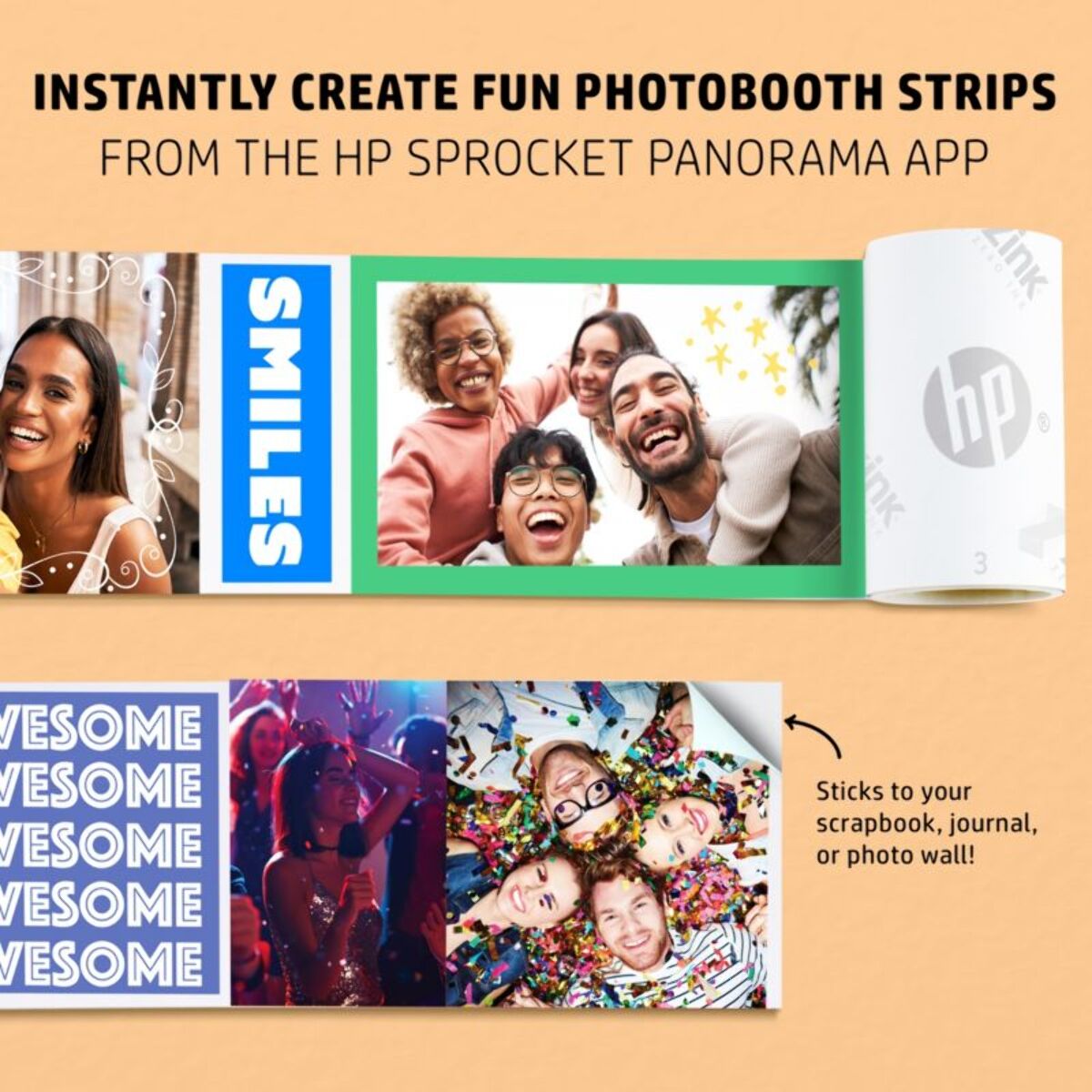 Imprimante photo portable HP Sprocket Panorama Gris