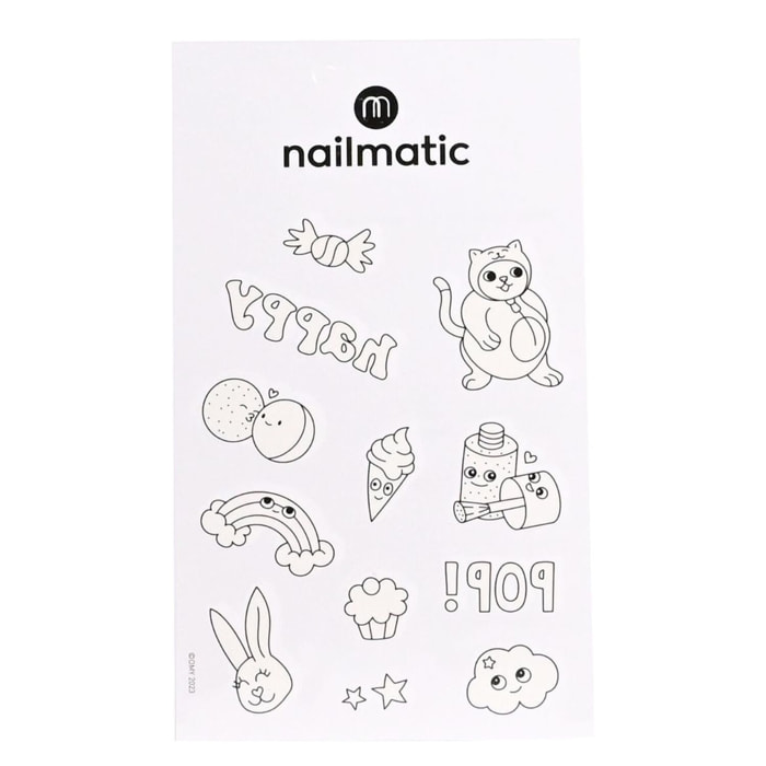 Tattoo Artist - Kawaï - Planche de Tatouage à Colorier