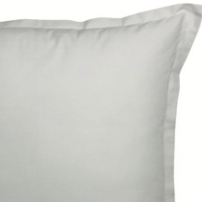 Lot de 2 taies 100% Coton Volant Plat Pique Blanc