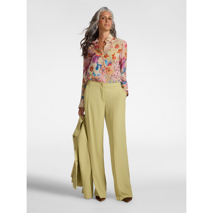 Elena Mirò - Pantaloni in cady - Verde chiaro