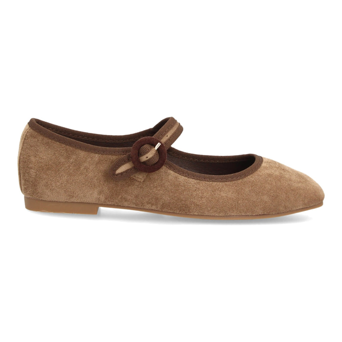 Bailarinas mujer con hebilla circular ajustable