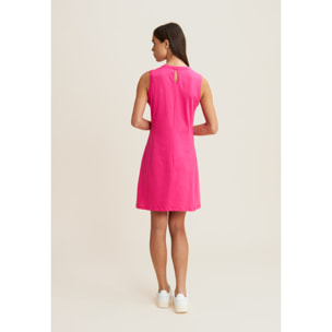 Vestito senza maniche in jersey con dettagli floreali