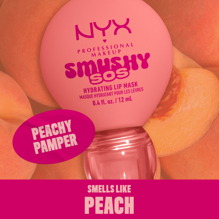 NYX Professional Makeup Smushy SOS Soin lèvres 2-en-1 Baume Jour & Masque Nuit PEACH PAMPER