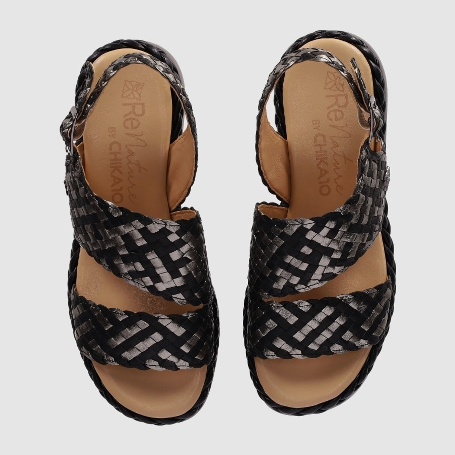 Sandalias de Piel - Negro - Tacón: 5 cm