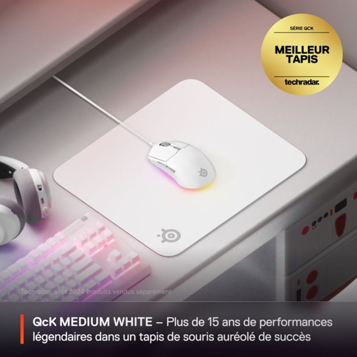 Tapis de souris STEELSERIES QcK M Blanc