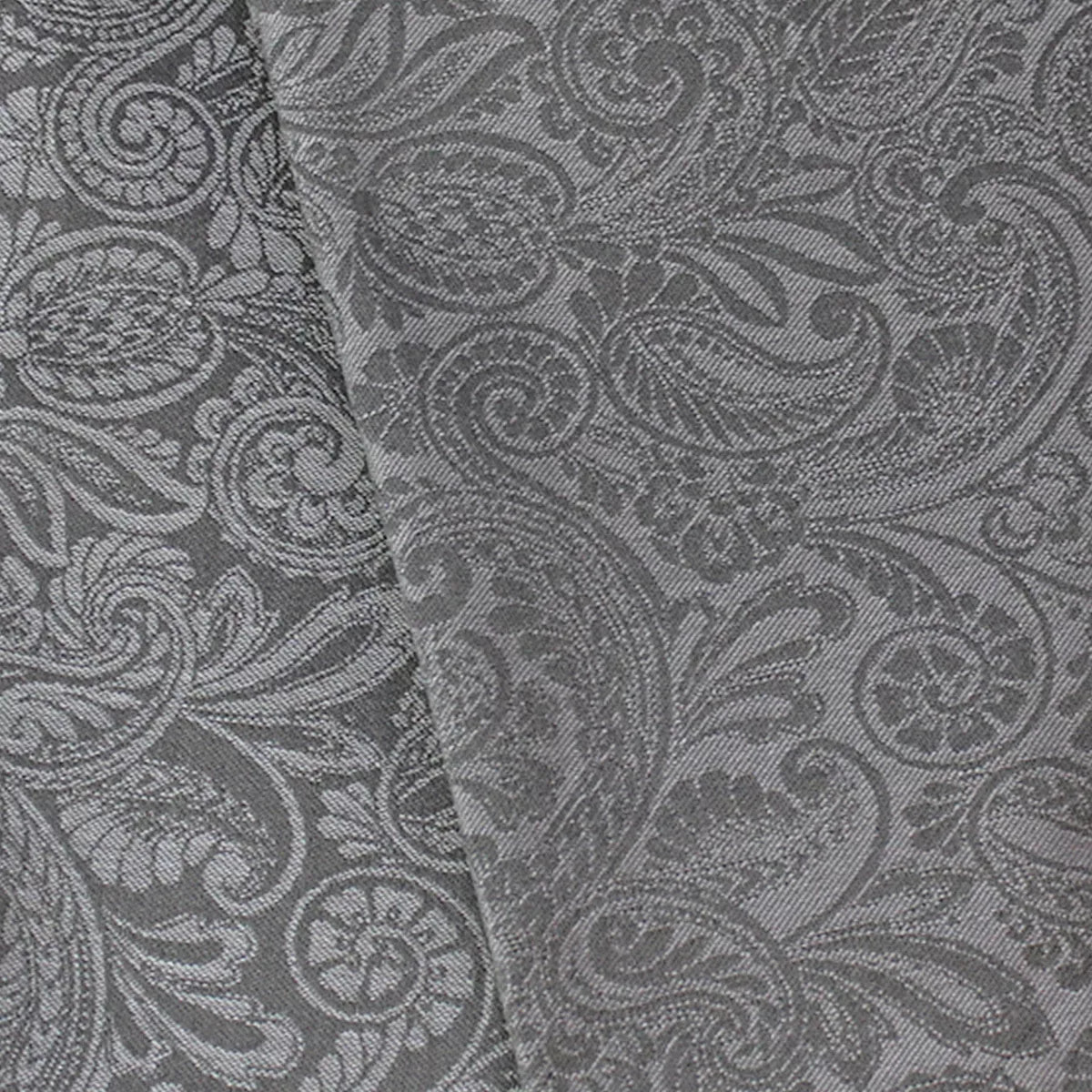 Lot de 2 mouchoirs pur coton motif jacquard gris Cachemire vapeur