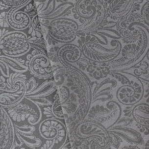 Lot de 2 mouchoirs pur coton motif jacquard gris Cachemire vapeur