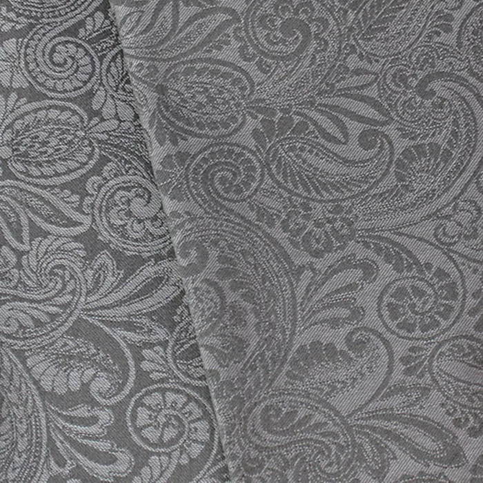 Lot de 2 mouchoirs pur coton motif jacquard gris Cachemire vapeur