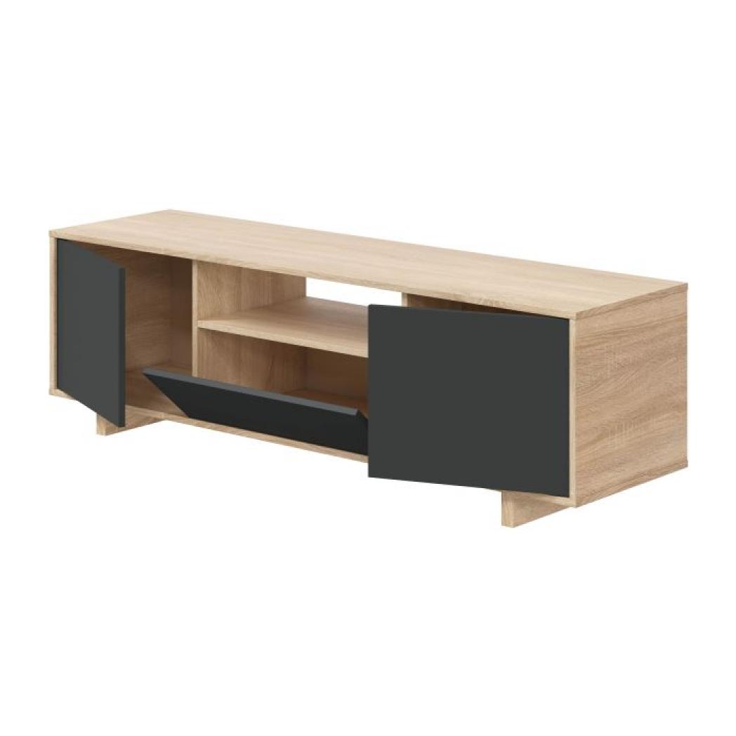 Mueble TV Zaira Roble Canadian - Antracita