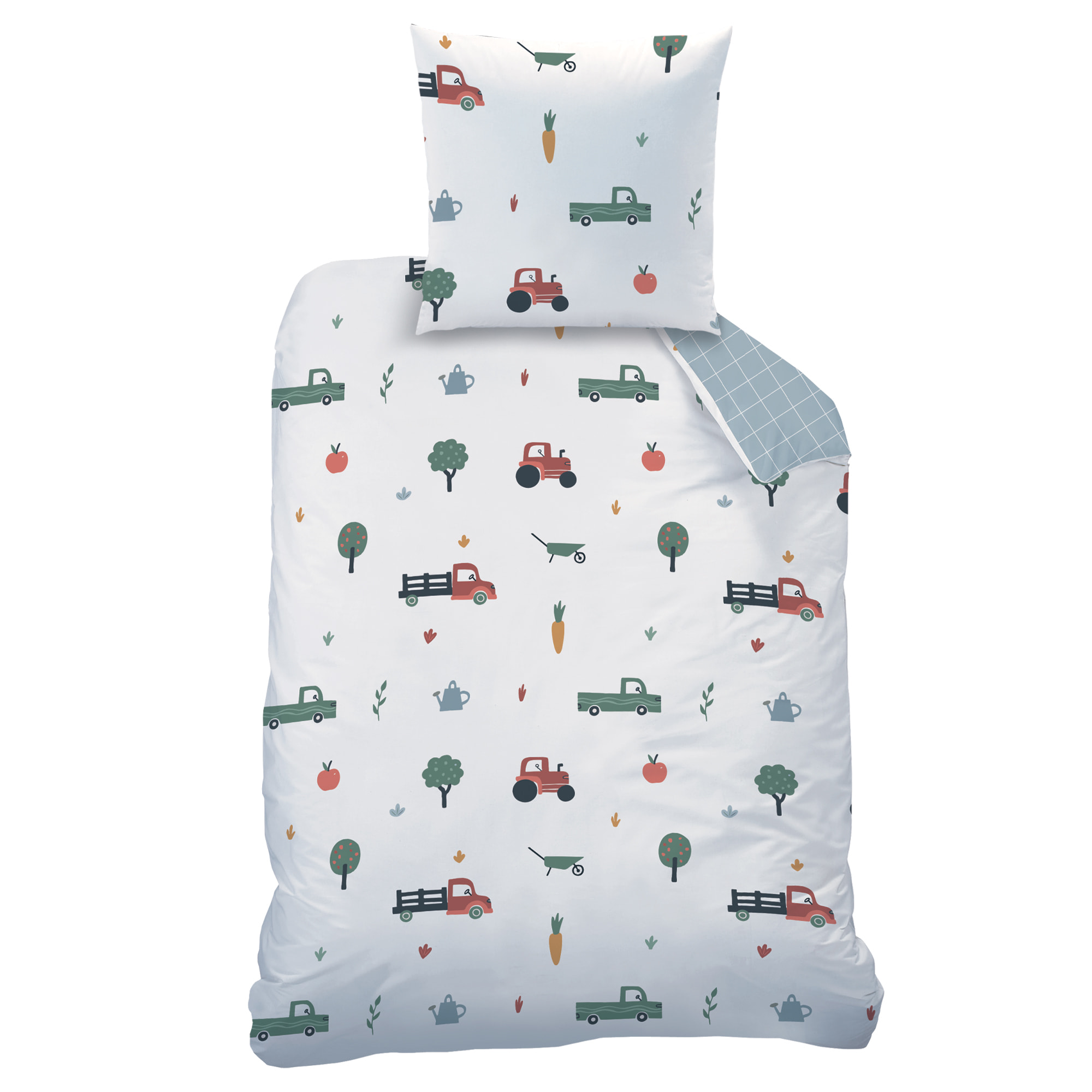 Parure de lit imprimée 100% coton, TOUR À LA FERME
