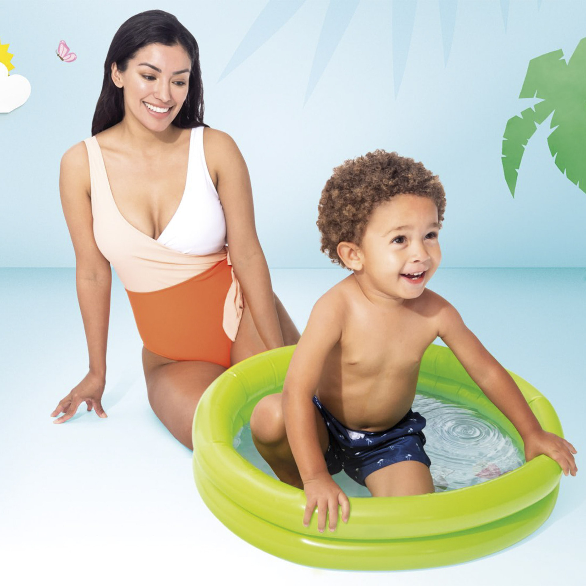 Intex Piscina Baby con Stampa Animaletti, Colori Assortiti, 1 pezzo, 61x15 cm