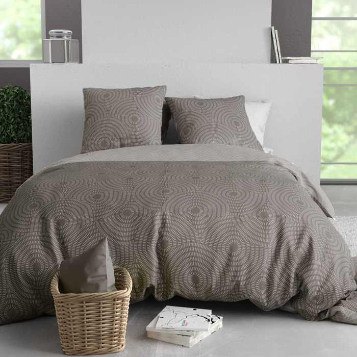Parure housse de couette 3pcs polycoton romeo