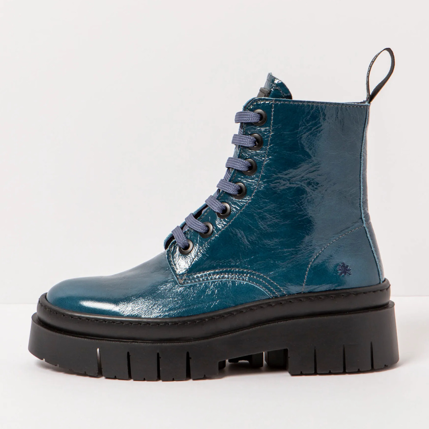 Botines 1953 PATENT FLASH PETROL/AMBERES color Petrol