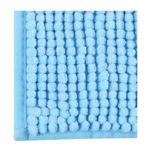 Tapis de bain Microfibre CHENILLE Bleu Ciel MSV