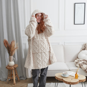 Plaid - HOME DECO FACTORY - Jacquard - Sherpa - Beige