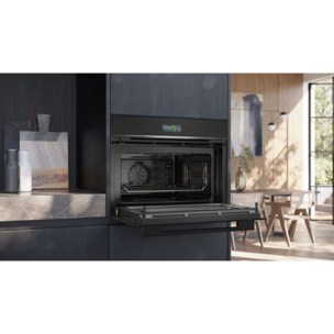 Four encastrable SIEMENS CM724G1B1 iQ700 - Compact 45cm, Combiné Micro-ondes, Nettoyage HumidClean, Wifi