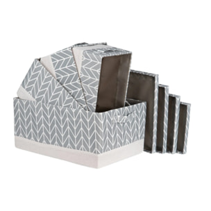 Set 4 Cajas 40x30x20/36x26x18/32x22x16/28x19x14 Cm