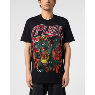 PHILIPP PLEIN Camiseta de cuello redondo y manga corta DRAGON