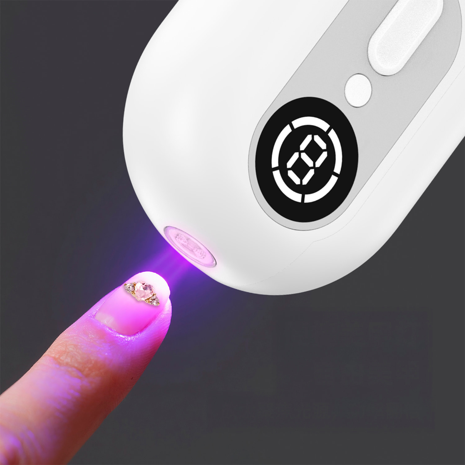 Corta uñas eléctrico 4 en 1. Recortar, limar, pulir, manicura. Con lámpara UV.