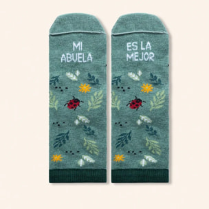 Mini calcetines "Mi abuela es la mejor" talla 27-30