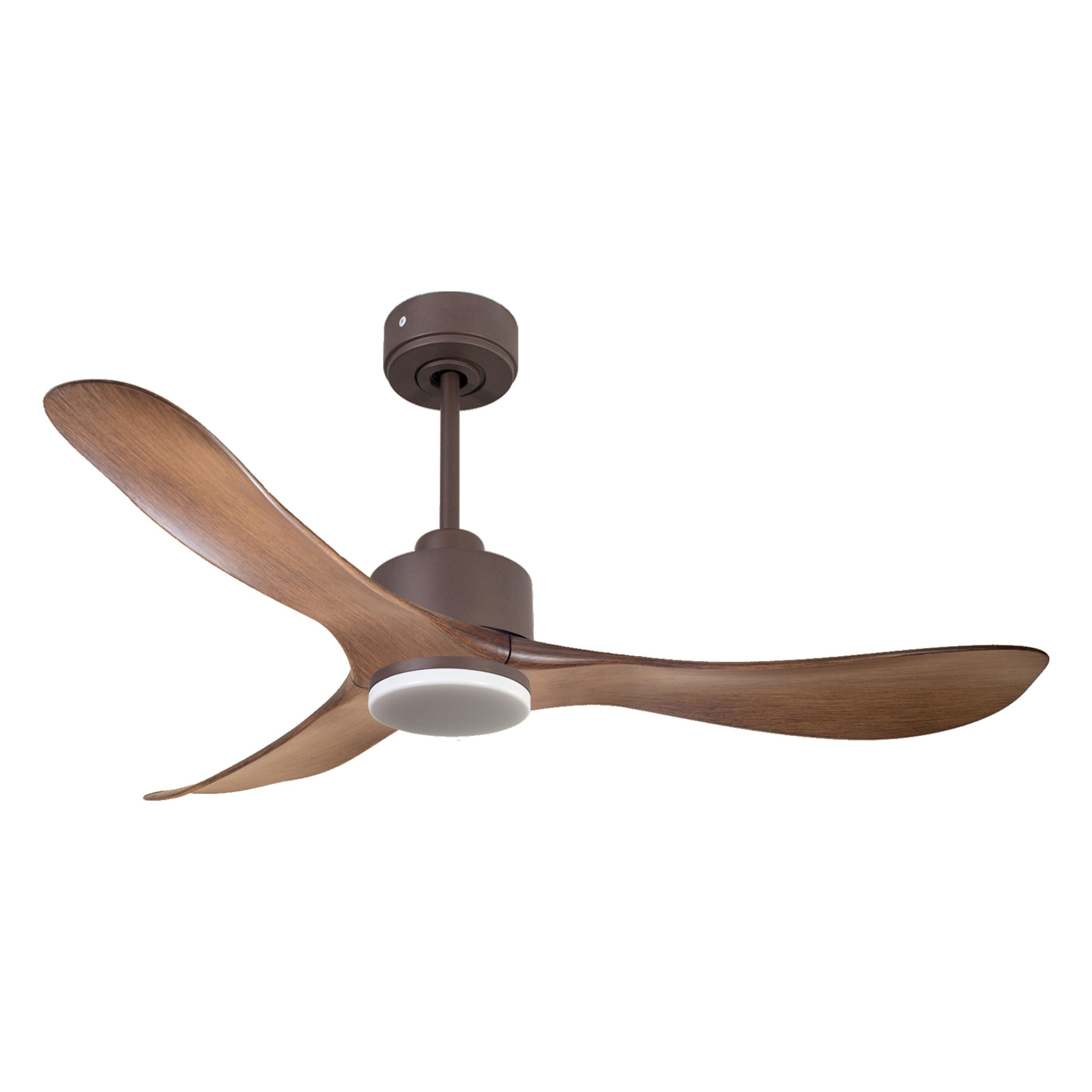 Ventilateur de plafond Réversible  Thermostat Dimmable Wifi Moteur à courant continu Toits en pente Télécommande Lumière à trois tons Hypersilence Mémoire