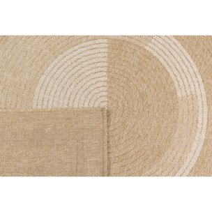 Nature - tapis effet jute blanc