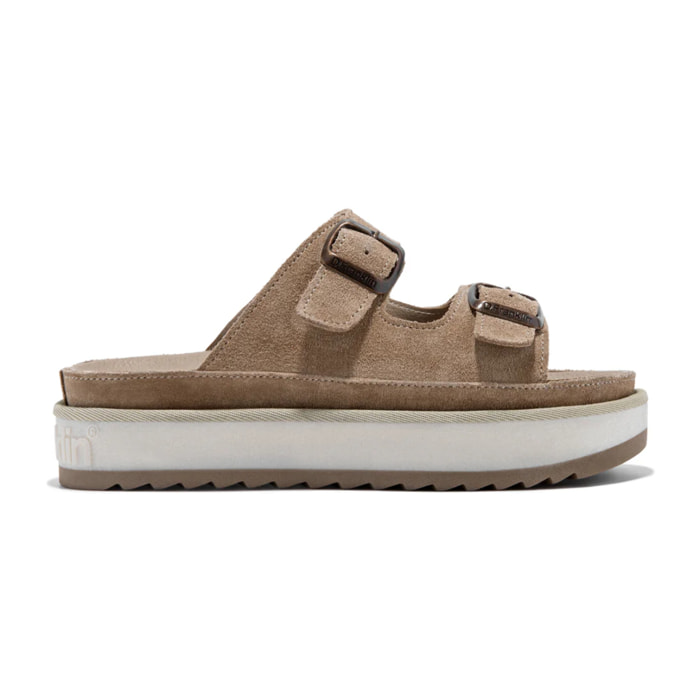 Sandalias Mujer Casual Nordic Buckle Beige D.Franklin