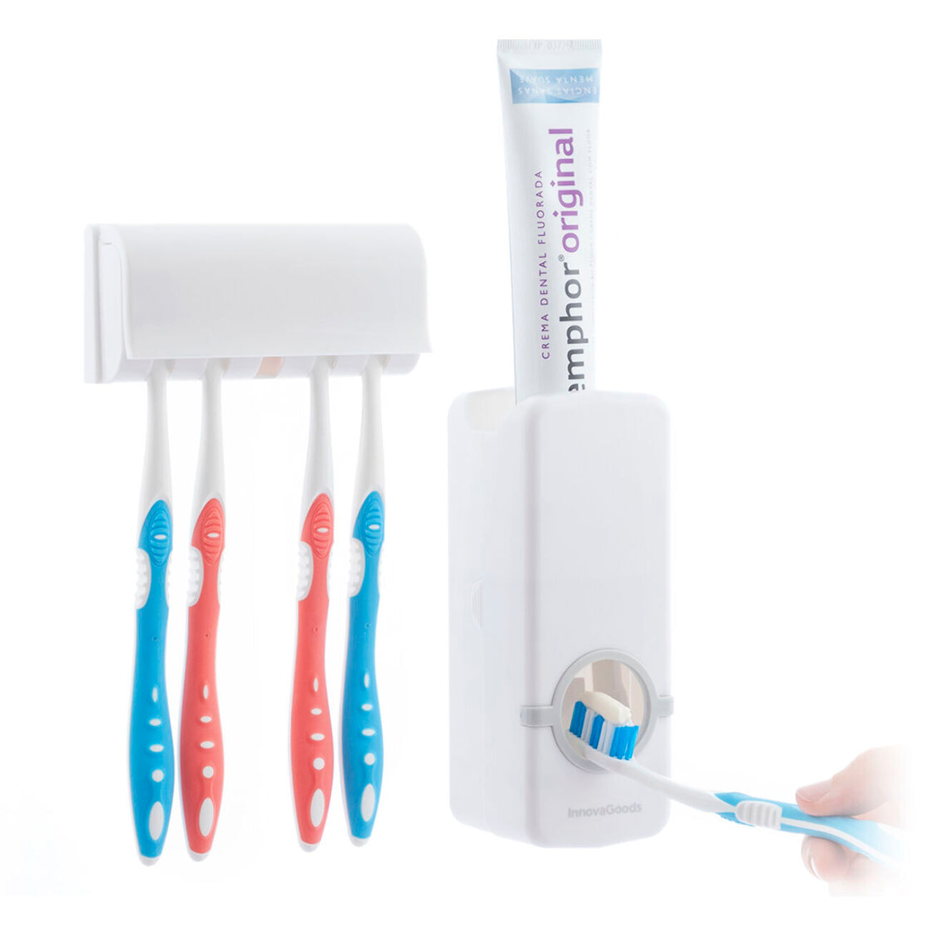 Dispenser di Dentifricio con Portaspazzolino Diseeth InnovaGoods