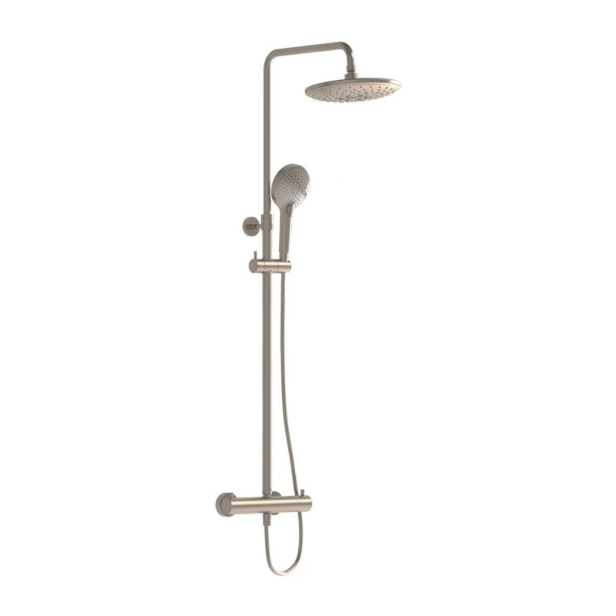 Colonne de douche thermostatique VITRA Aquaheat Bliss 240 2F nickel brossé