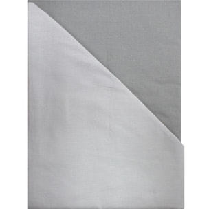 COMPLETO LENZUOLA LETTO SINGOLO TINTA UNITA BICOLOR GRIGIO