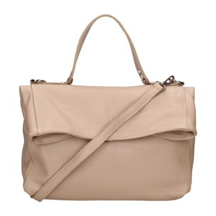 Borsa a spalla convertibile in zaino da donna In Vera pelle Made in Italy 34x21x12 cm