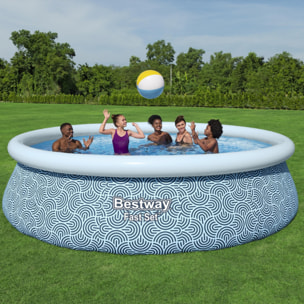 Bestway Piscine gonflable ronde Bestway Fast Set 457 x 107 cm décor géométrique