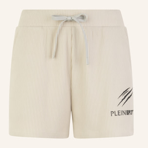 PLEIN SPORT Ribbed Loose Fit Shorts Scratch