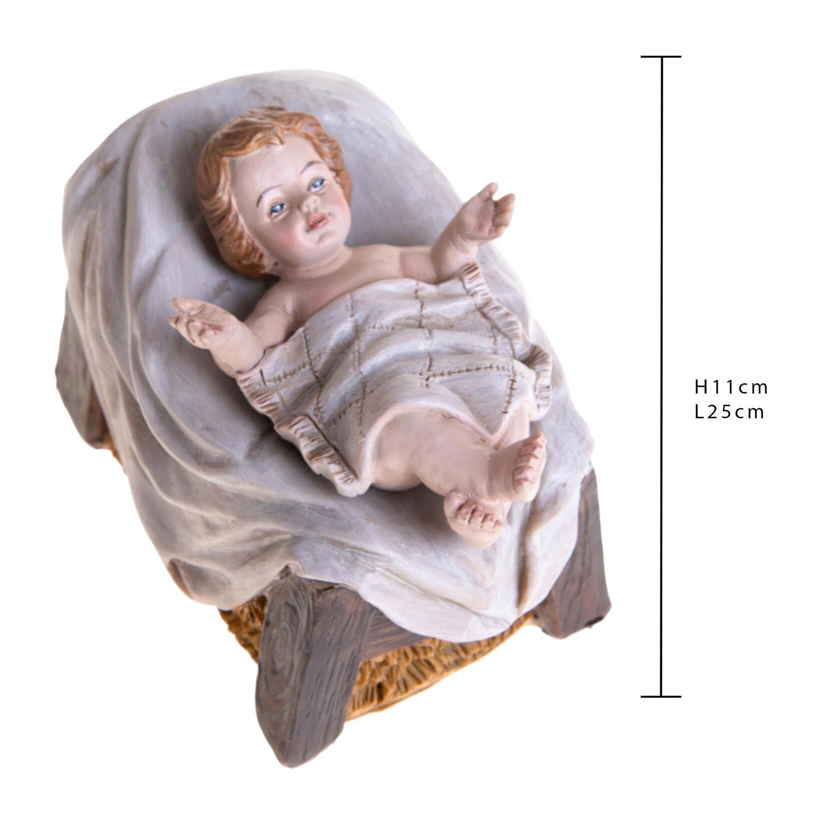 Gesu'bambino con culla - Pezzi 4 - BIANCO - Bianchi Dino SpA