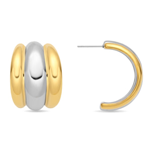 Pendientes Darsean acabado oro 18k y plata