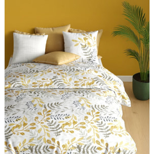 Parure Housse De Couette 3pcs avec Taies oreiller 100% coton Bio 57fils Eloa