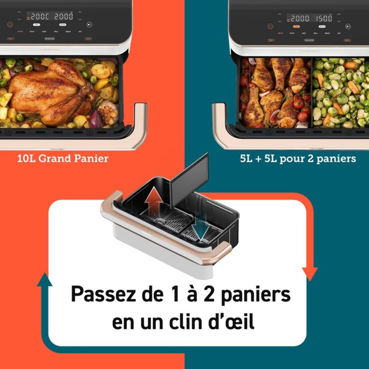 Friteuse sans huile COSORI Twinfry Chef Edition Blanc KOSP0042EUN 10 L