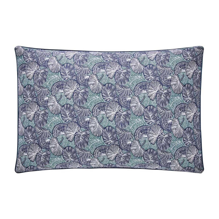 Taie d'oreiller en percale de coton, ZEPHYR, Bleu/Vert