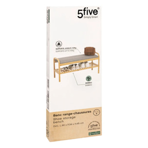 Range-chaussures "Cosy" en bambou 90x45,2cm