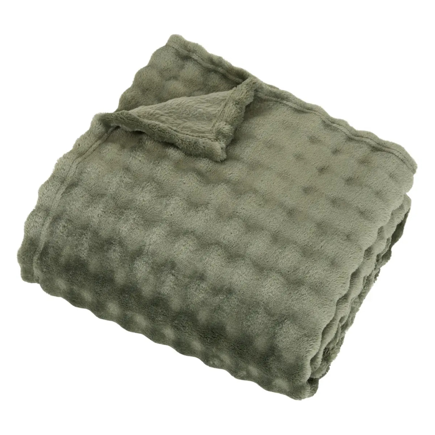 Plaid Zephy 125x150cm effet fausse fourrure vert