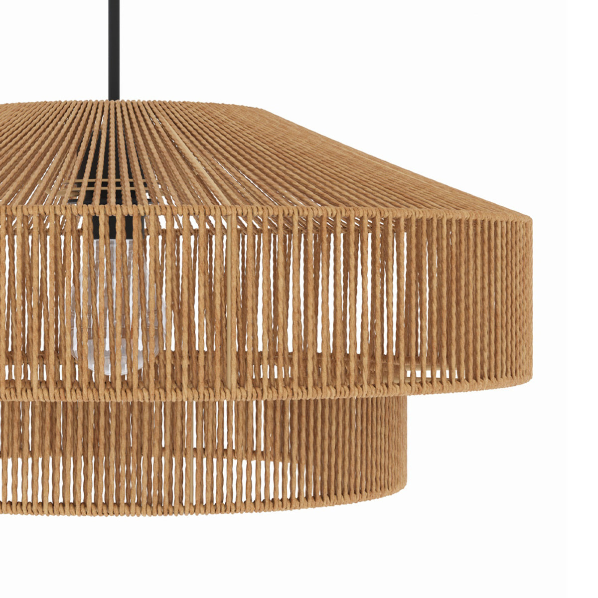 Suspension ronde en papier de corde 60 cm - Clairia