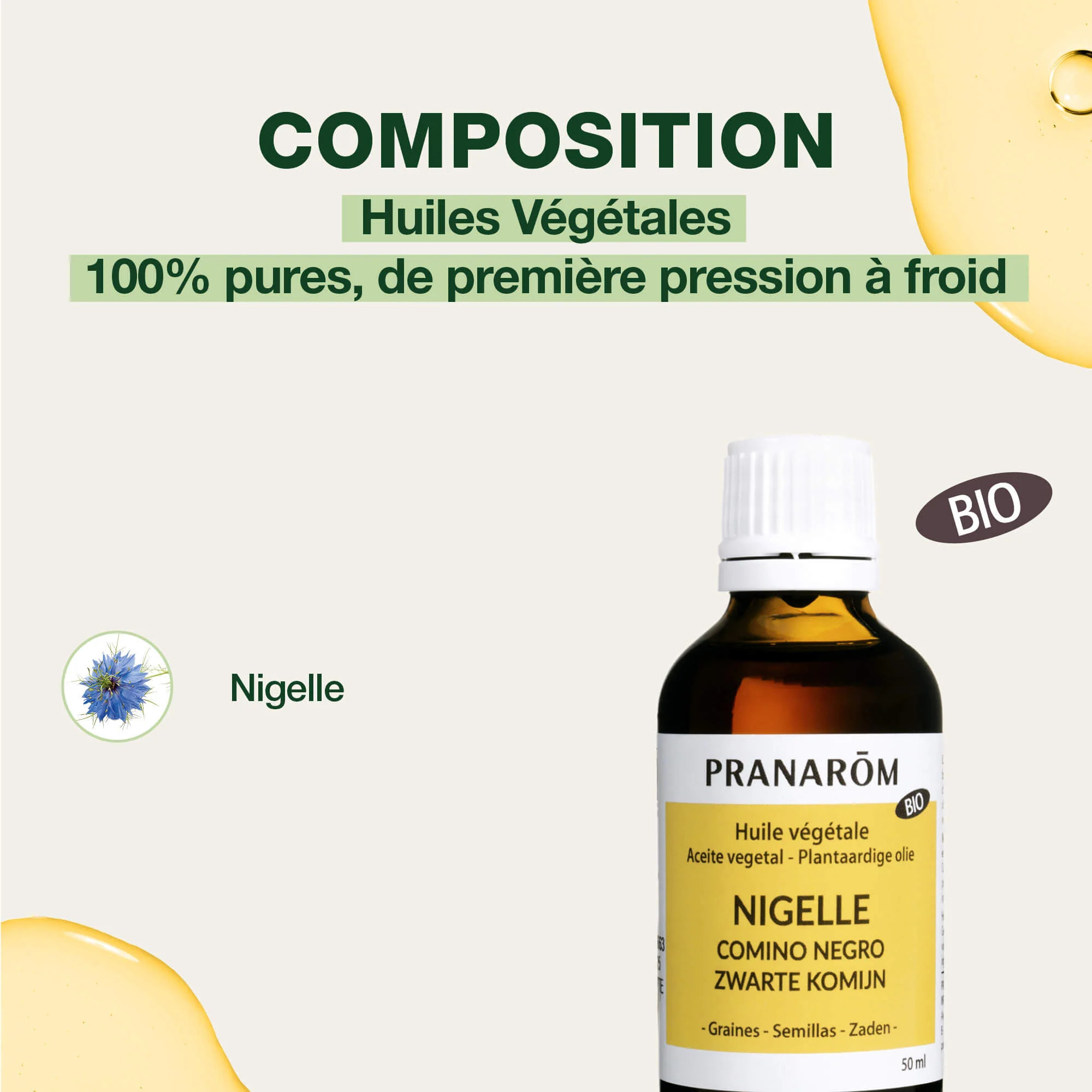 Pranarom - Huile Végétale de Nigelle - Bio - 50 ml