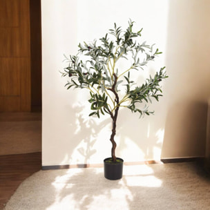 Olivo artificial en maceta negra H.116cm