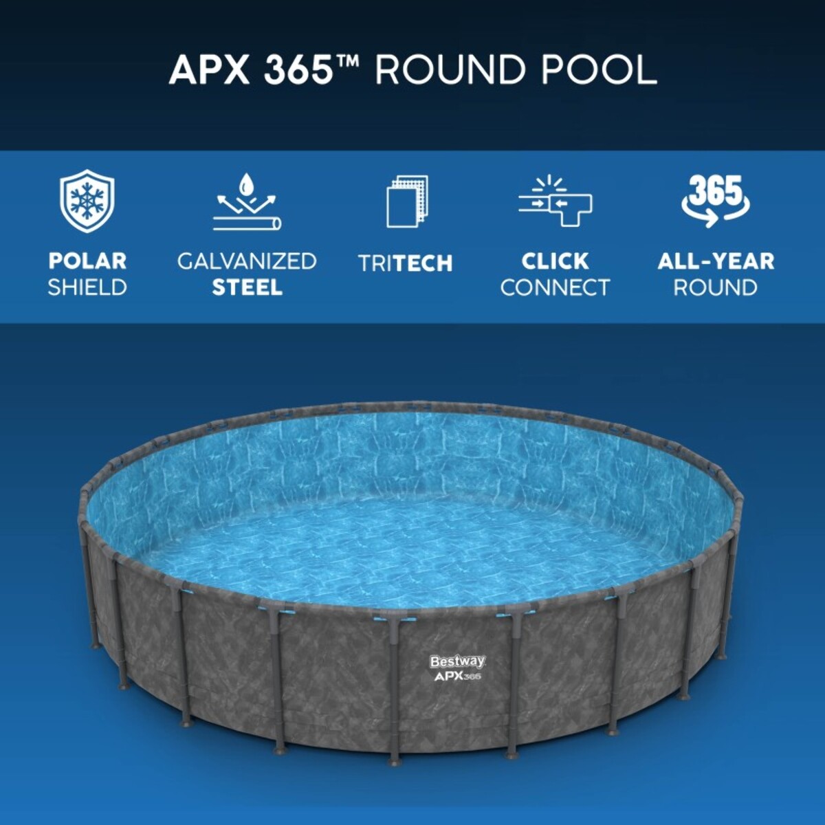 Bestway Piscine hors sol ronde APX 365 Solo Pool 671 x 132 cm Bestway