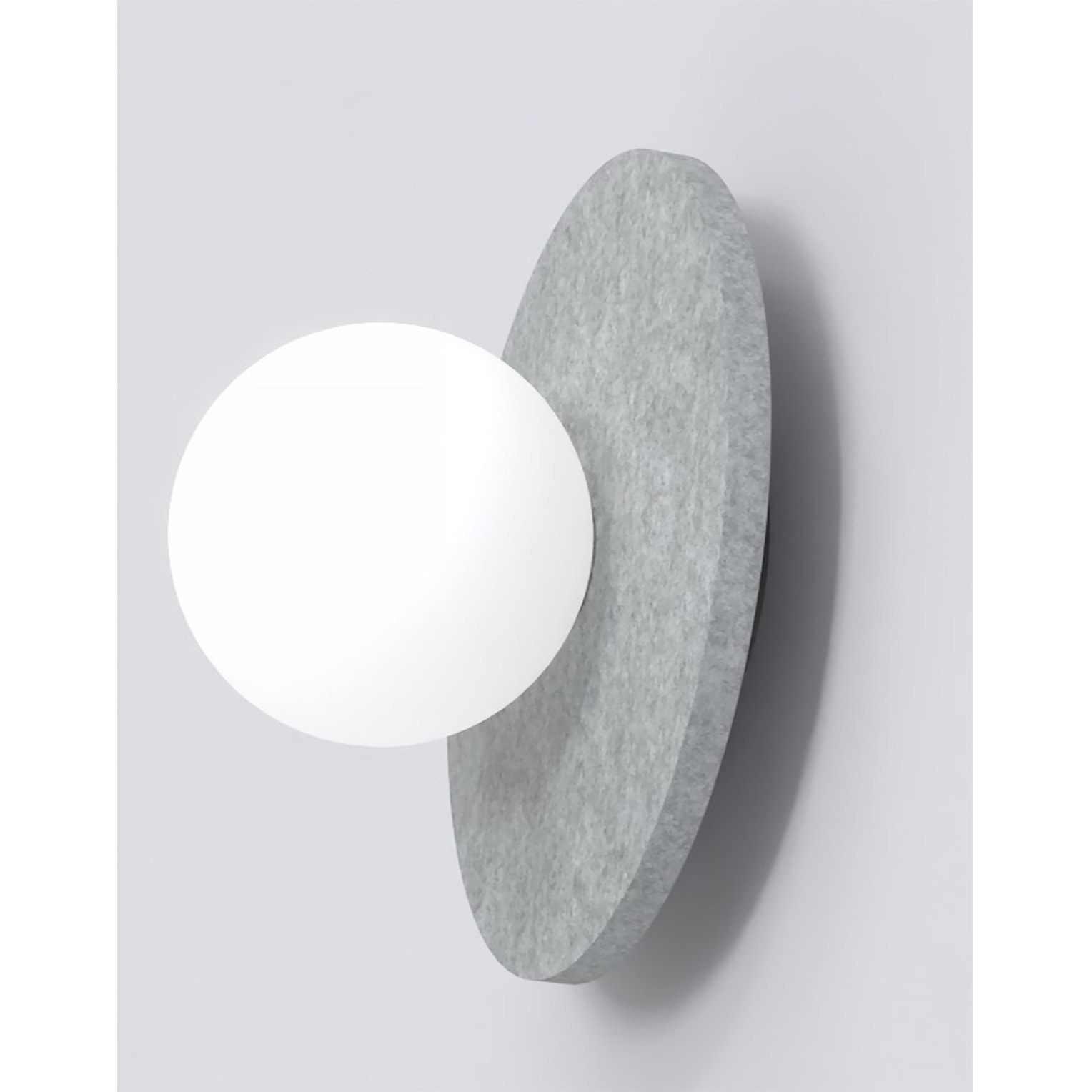Lampada a parete CALMA in acciaio e filato naturale grigio