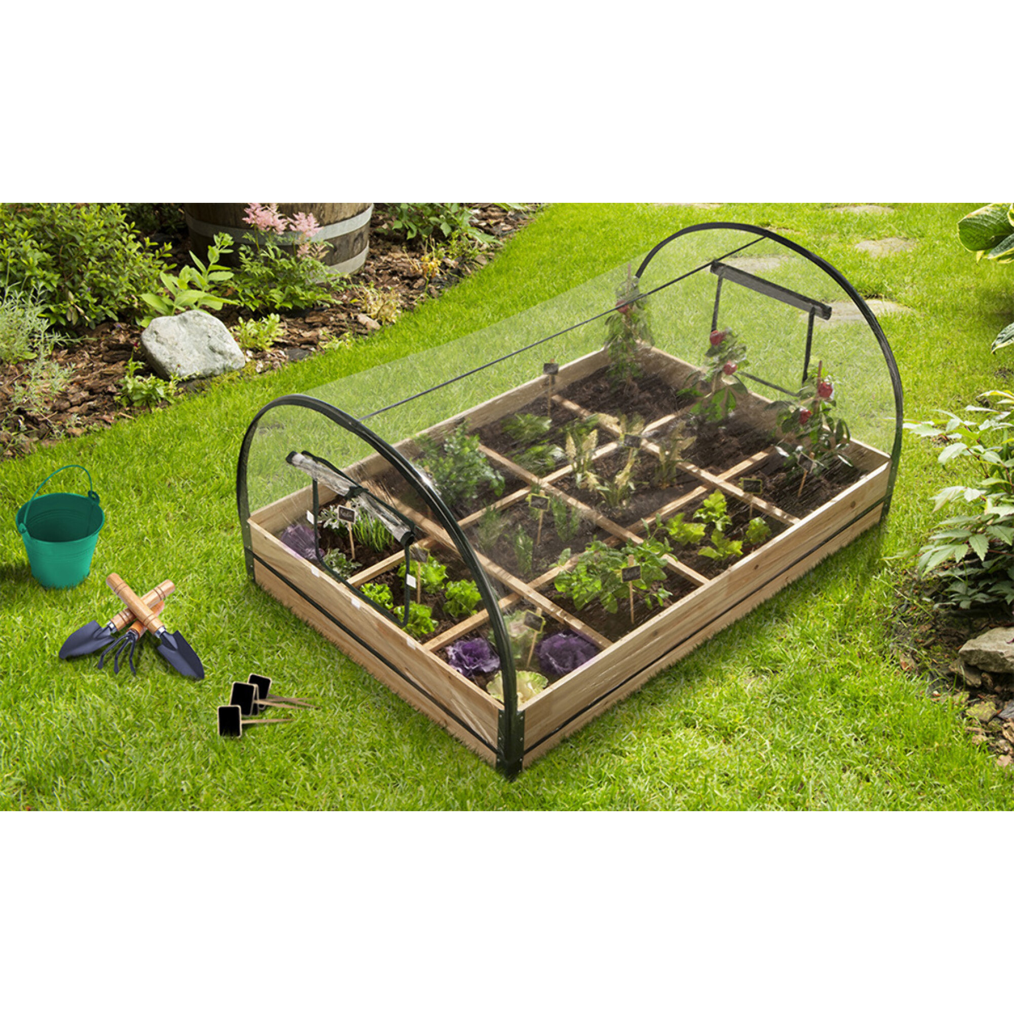 Serre potager 12 compartiments - Bois