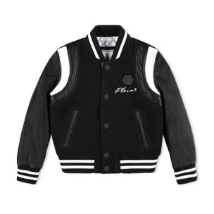 PHILIPP PLEIN Leather Bomber ICONIC PLEIN