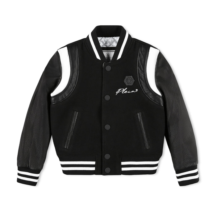 PHILIPP PLEIN Leather Bomber ICONIC PLEIN